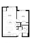 Grand Central Flats_1 Bedroom Floor Plan
